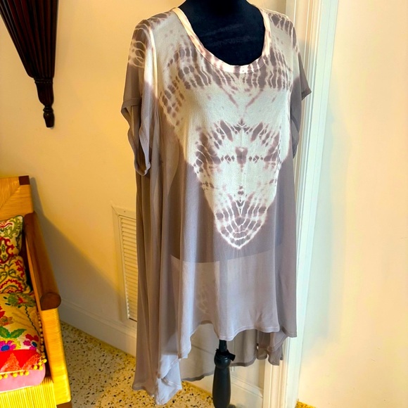 Gypsy 05 Tops - GYPSY 05 Made in Hollywood Silk Oversized Long Tie Dye Top! Gorgeous Bohemian.